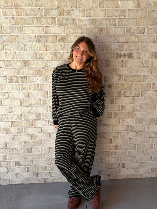 BETTER IN STRIPES SET- BLACK